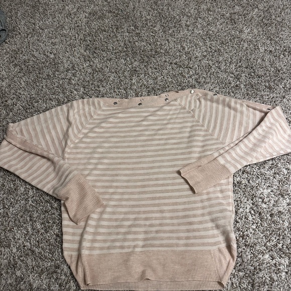 All Saints pink Striped Knit Top - Picture 1 of 2